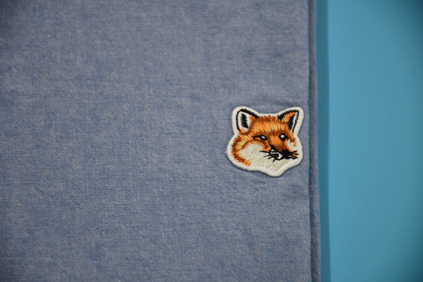 탑키츠네 / 메종키츠네 옥스포드 셔츠 , 클래식 레드폭스 긴팔 캐주얼 셔츠