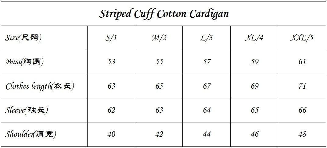 탑몽클 / MC 스트라이프 커프 면 카디건