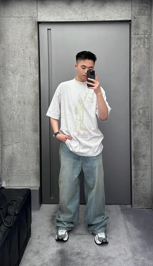 꼬부기 / 발렌시아가 자유의여신상 반팔티