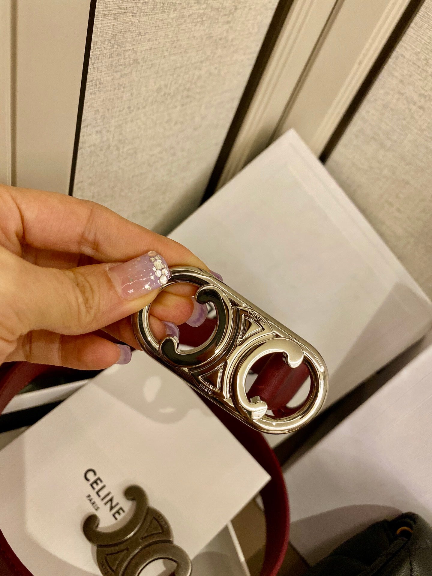 여자 셀린느 벨트