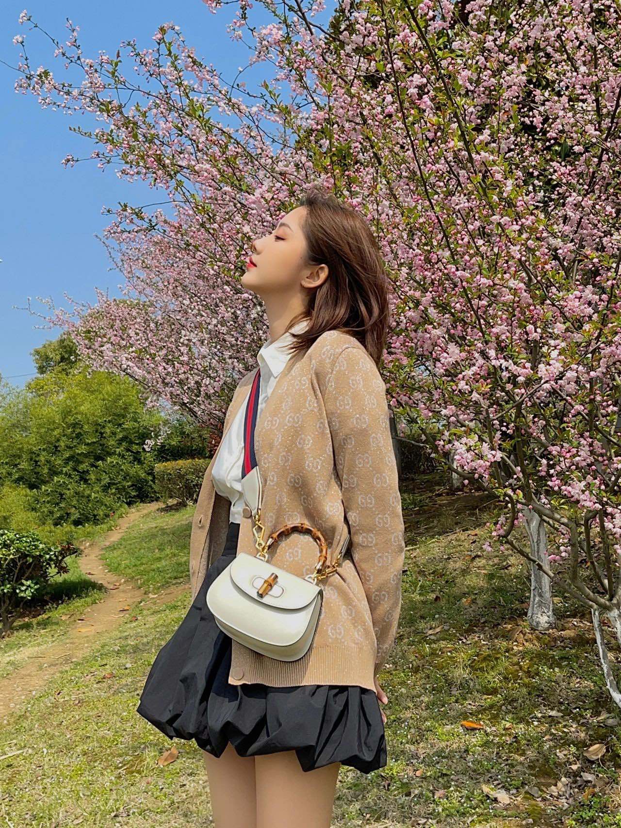 oc공장/구찌 여성 미니 탑 핸드백 화이트