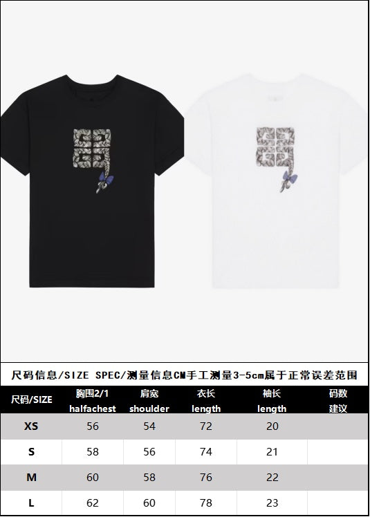 BVG / 지방시 남성 여성 반팔 티셔츠