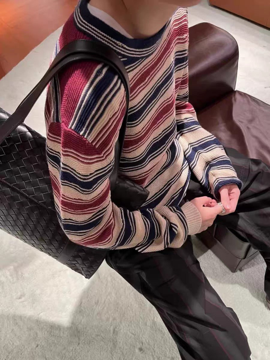 BVG / 보테가베네타 남성 스트라이프 니트 스웨터