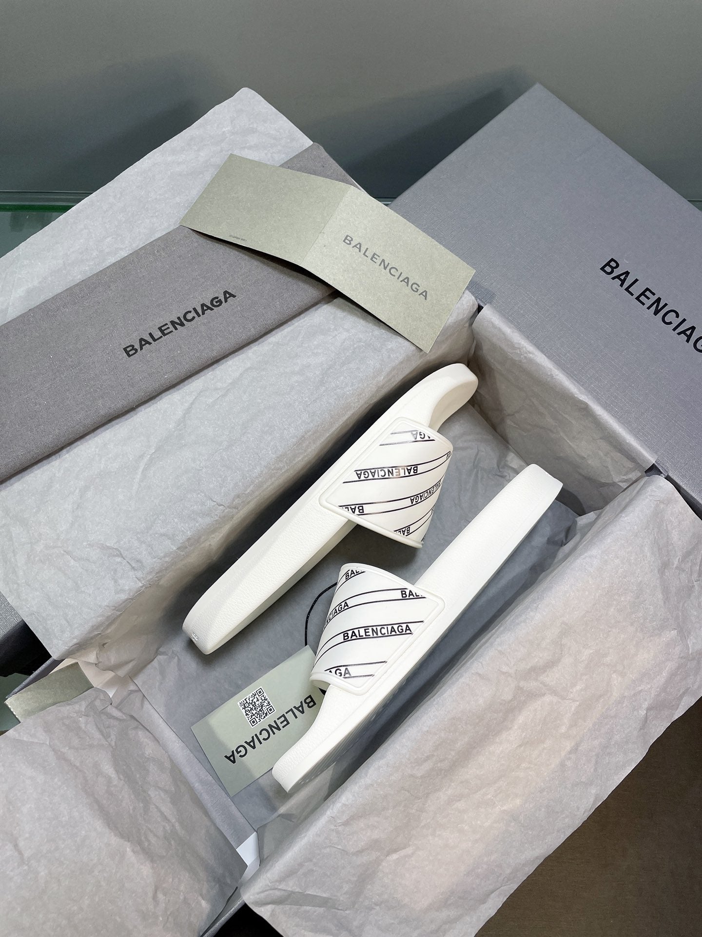 빙 공장 / 발렌시아가 남성 여성 슬리퍼