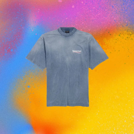 꼬부기 / 발렌시아가 남성 블루콜라 반팔 티셔츠