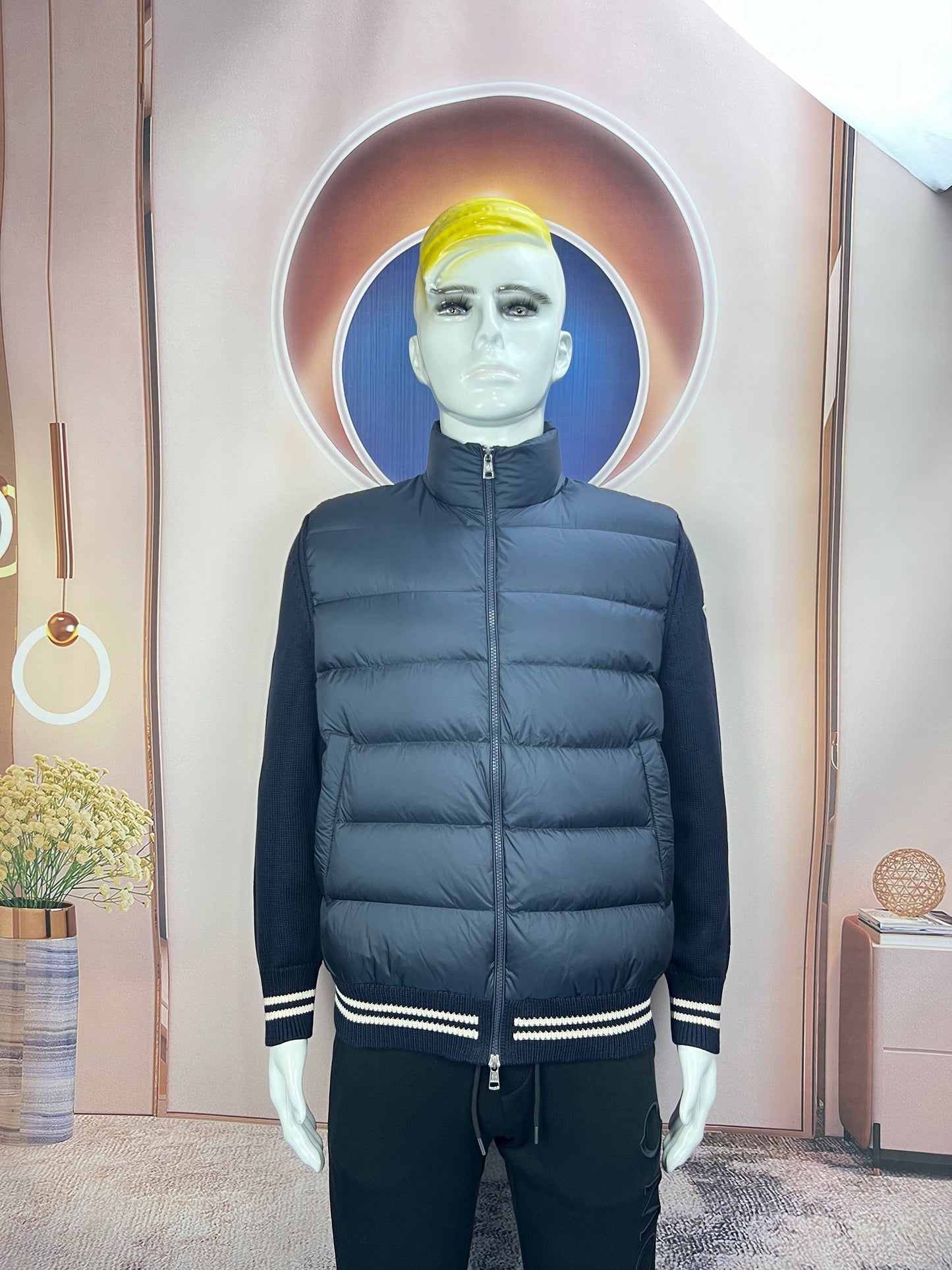 탑몽클 / MC 스트라이프 커프 면 카디건