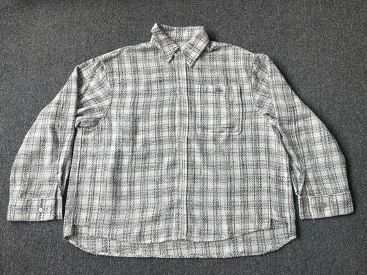 베어 / 우영미 그레이체크화이트샤인블라우스