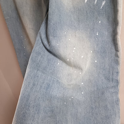 탑아크네 / 아크네스튜디오  오버핏 페인트스타일 데님팬츠