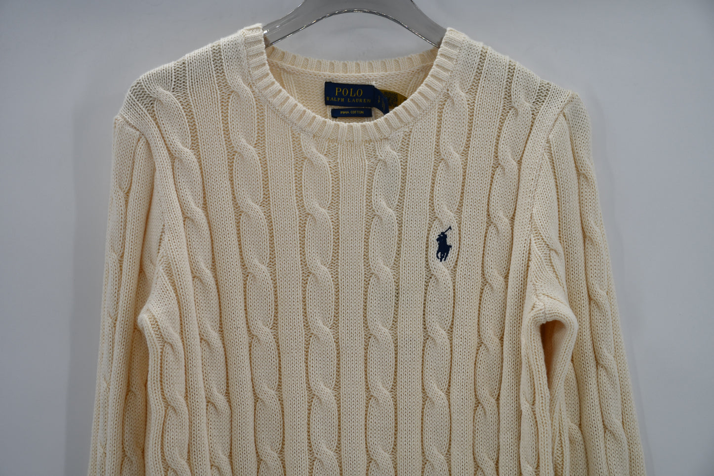 탑키츠네 / 폴로 여성 꽈배기 짜임 라운드 니트