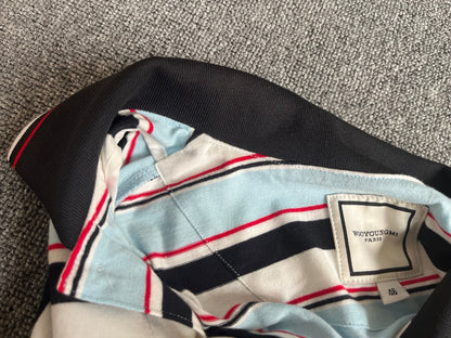 베어 / 우영미 스트라이프 폴로블루 반팔티