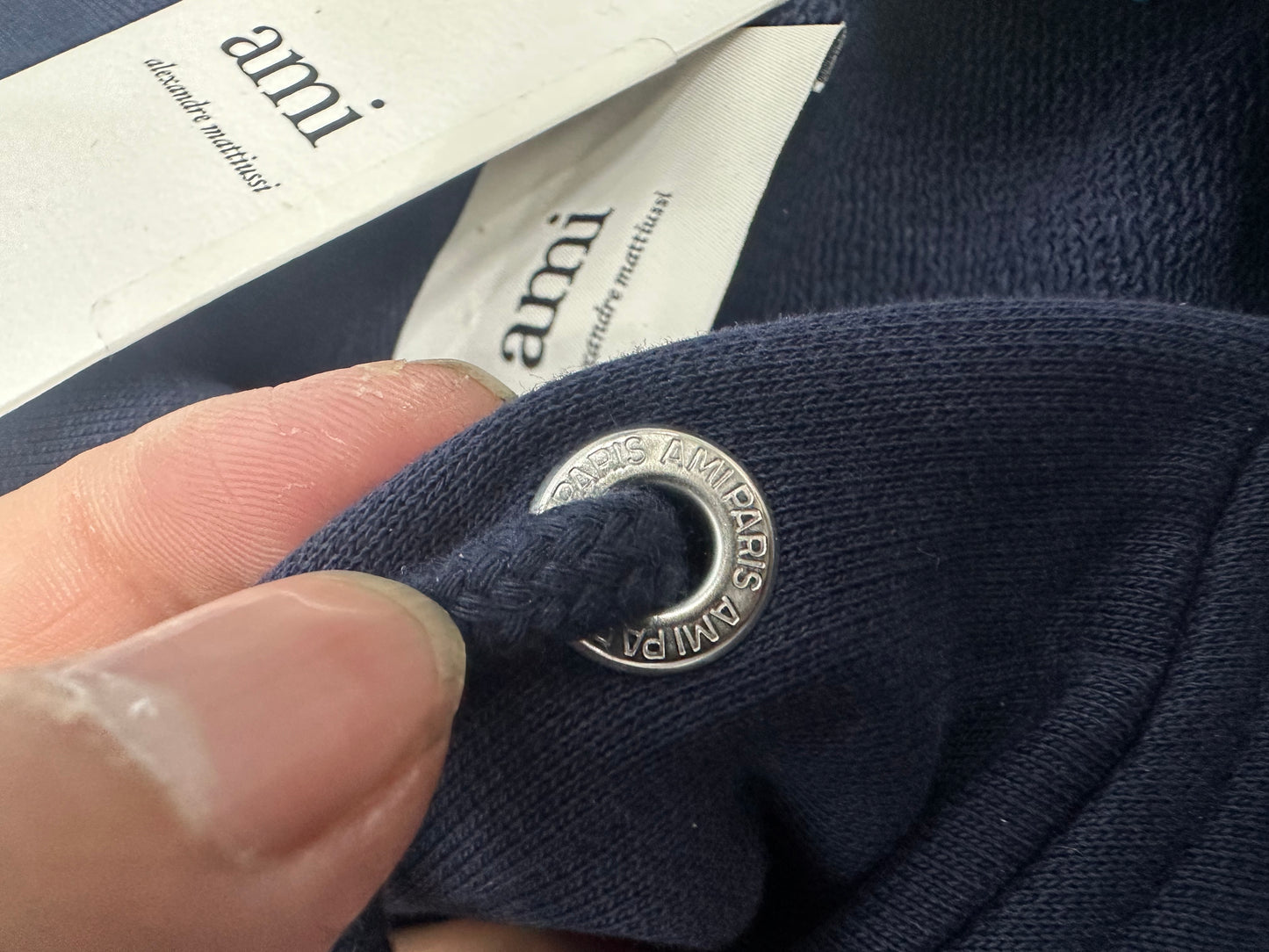 탑아미 / 아미 2025년형 화이트 와펜 후드집업 white badge zipper hoodie