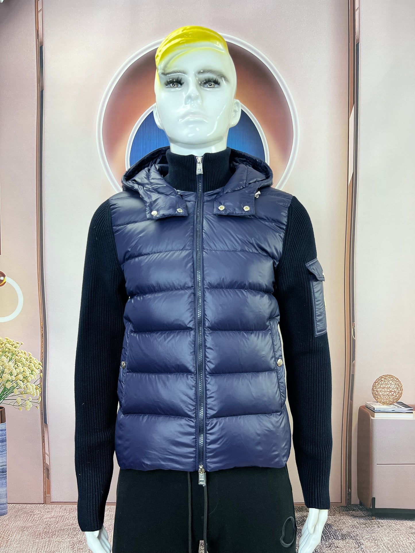 탑몽클 / MC 모자 스트라이프 맨투맨