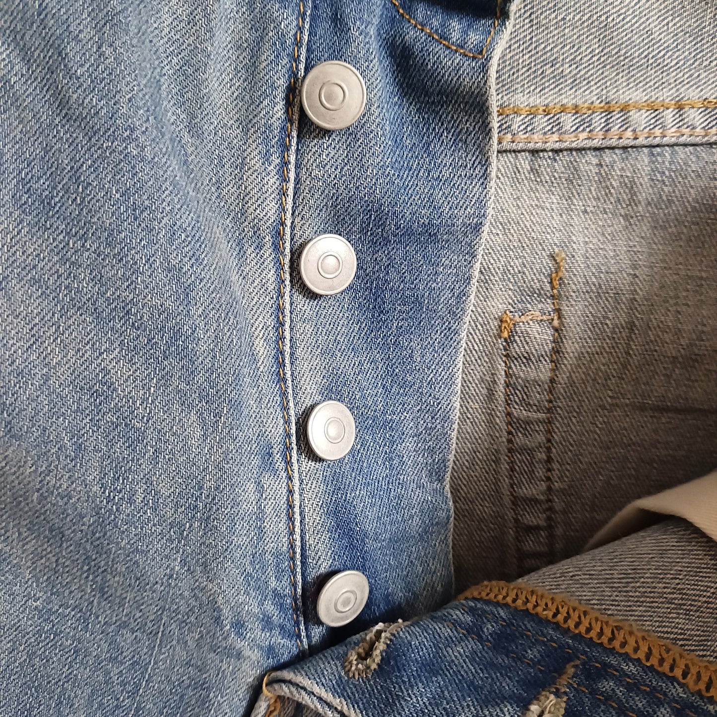 탑아크네 / 아크네스튜디오  오버핏 페인트스타일 데님팬츠