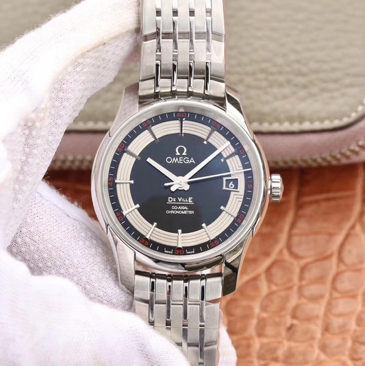 VS공장 오메가 드빌 아워비전 41MM 스탤 블랙앤실버다이얼 브슬