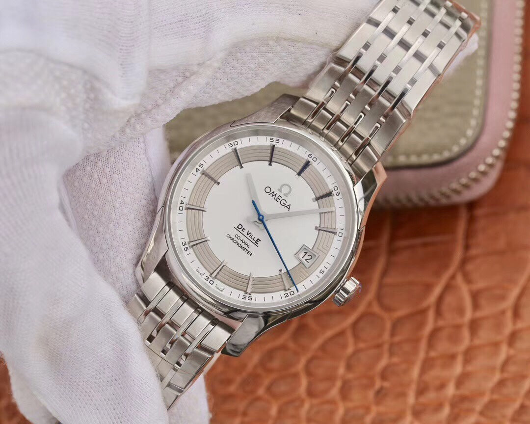 VS공장 오메가 드빌 아워비전 41MM 스탤 화이앤실버다이얼 브슬