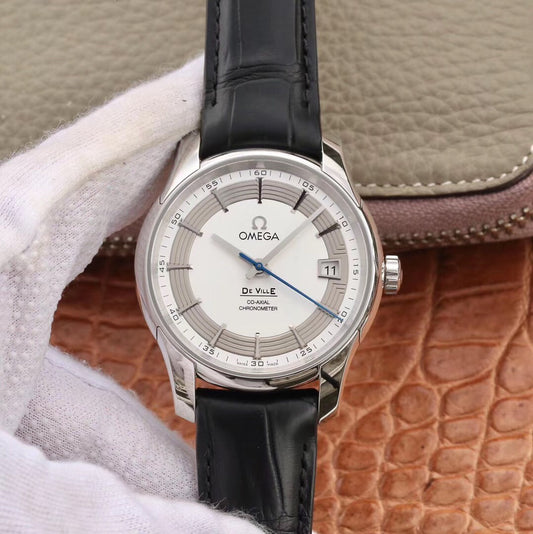 VS공장 오메가 드빌 아워비전 41MM 스틸 화이트다이얼 악어가죽