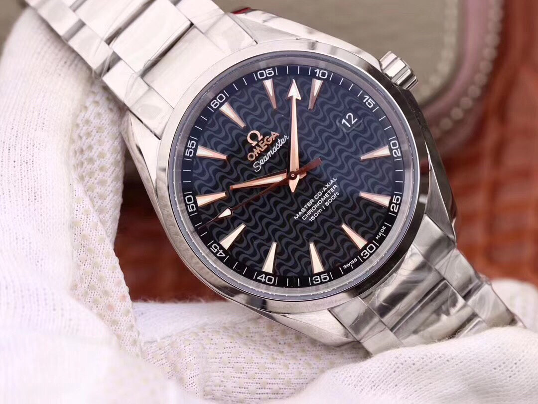 VS공장 오메가 아쿠아 테라 150M 블루 텍스처드 다이얼