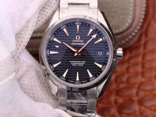 VS공장 오메가 아쿠아 테라 150M 블루 텍스처드 다이얼