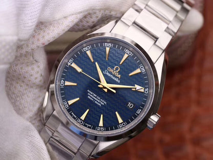 VS공장 오메가 아쿠아 테라 150M 블루 텍스처드 다이얼