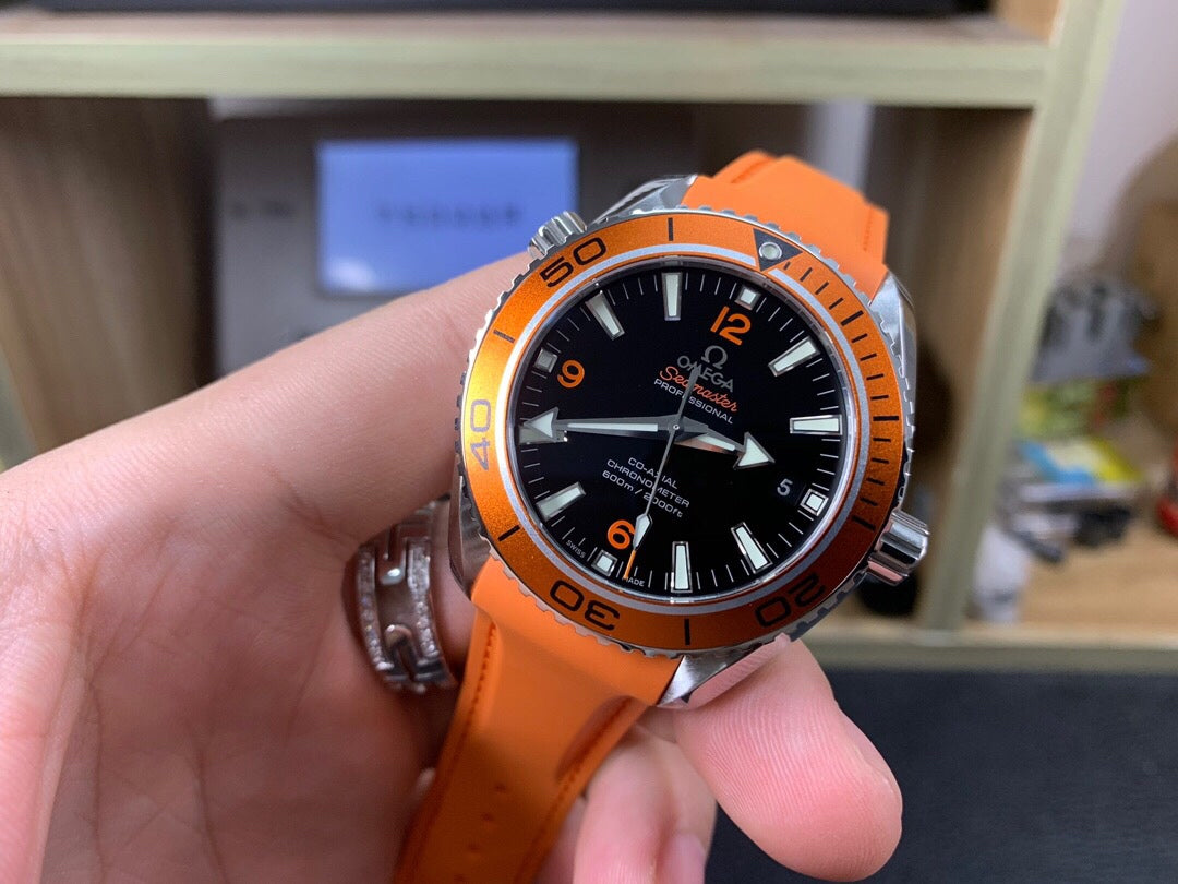 VS공장 오메가 씨마스터 600M 오렌지베젤 오렌지러버스트랩 45.5mm