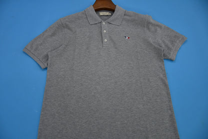 탑키츠네 / 메종키츠네 남여공용 삼색폭스 반팔 폴로셔츠