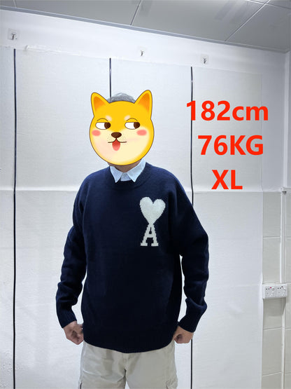 탑아미 / 아미 캐시미어 화이트 빅 사이즈 스웨터