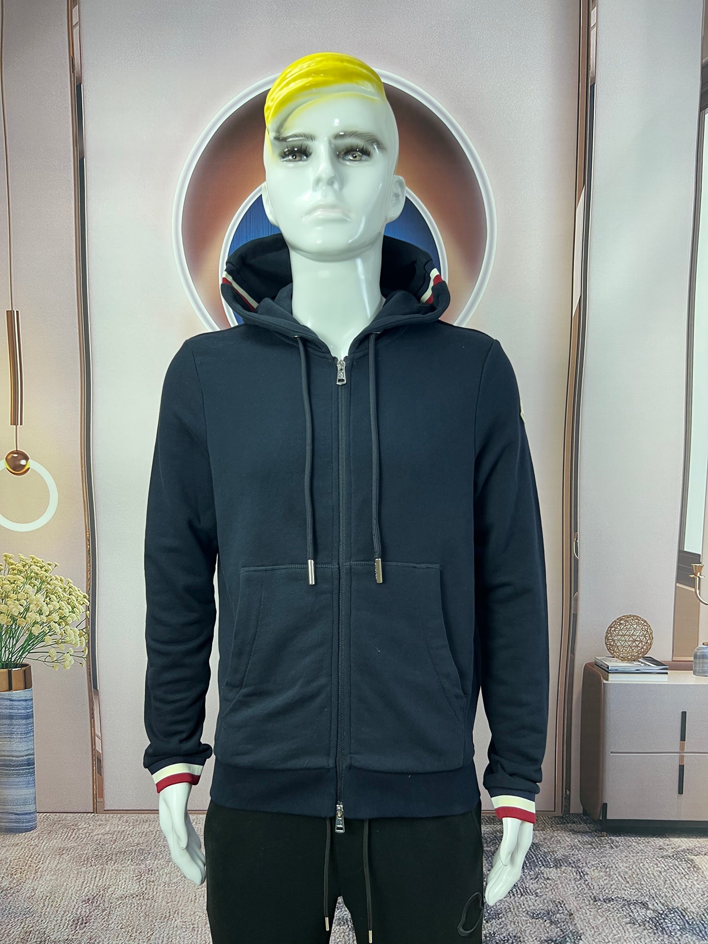 탑몽클 / MC 모자 스트라이프 맨투맨