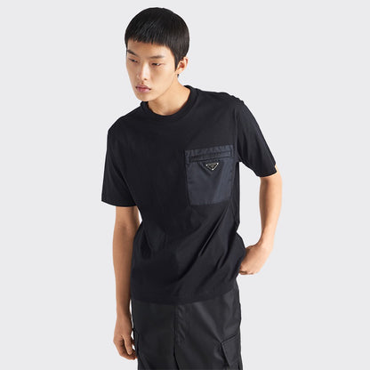 TJ셀러 / 프라다 반팔티 , 남성용 나일론 & 코튼 티셔츠