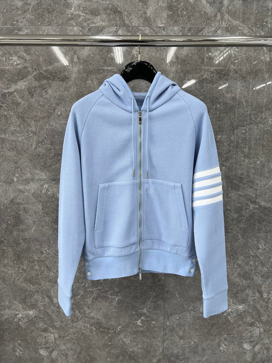 대리석 / 베이비 블루 와플 후드