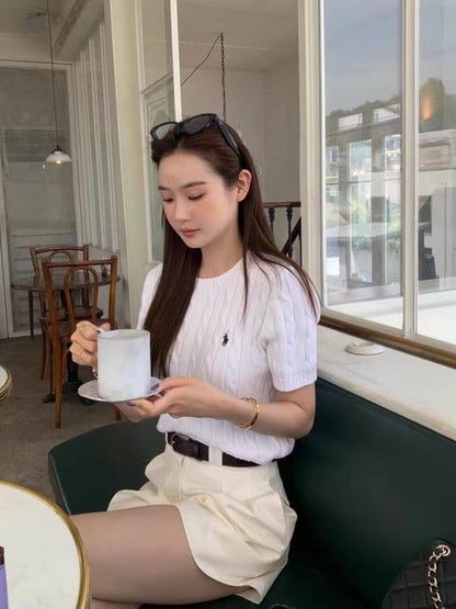 탑폴로 / 폴로 여성 꽈베기 니트 탑