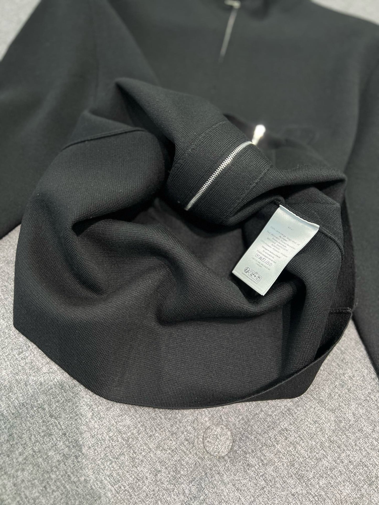 대리석 / 디올 CD 로고 울 블렌드 니트 집업