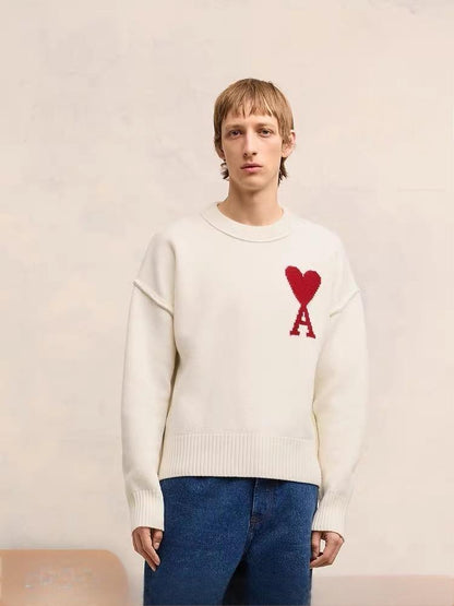 탑아미 / 아미  24 레드 빅로고 라운드 니트