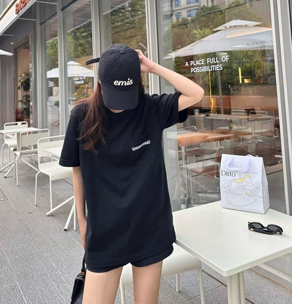 대리석 / 24SS 크롬하츠 X 매티보이 로고 포켓 티셔츠