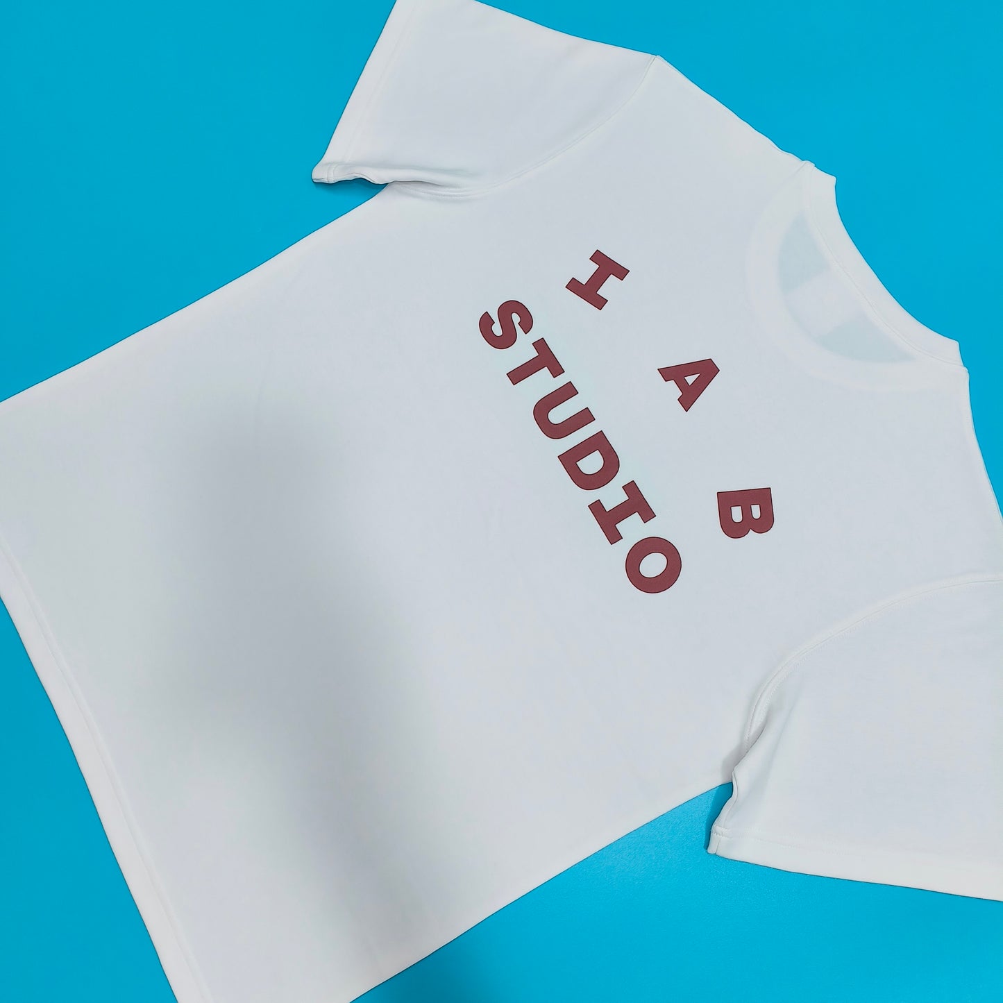 탑아이앱 / 아이앱 티셔츠 화이트 버건디