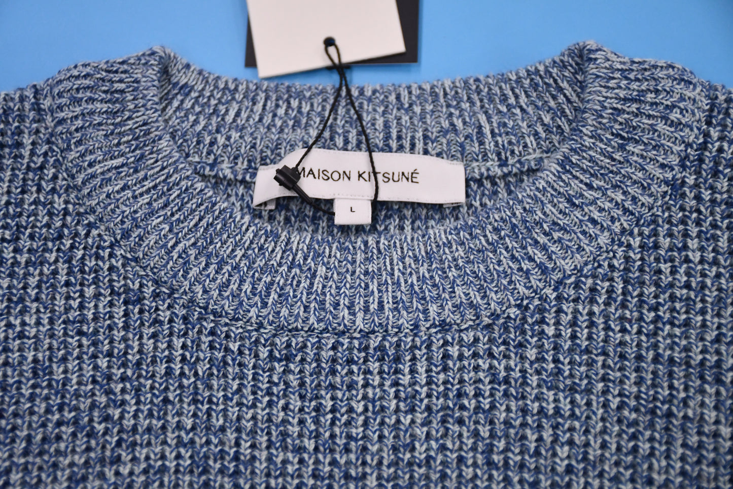 탑키츠네 / 메종키츠네 남녀 공용 라운드 니트 풀오버 니트