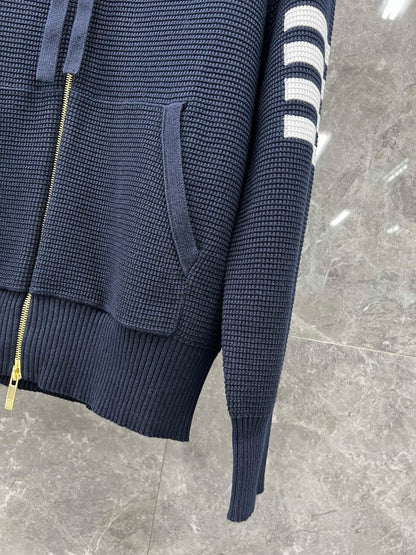 대리석 / 톰브라운 사선 완장 와플 후드 집업