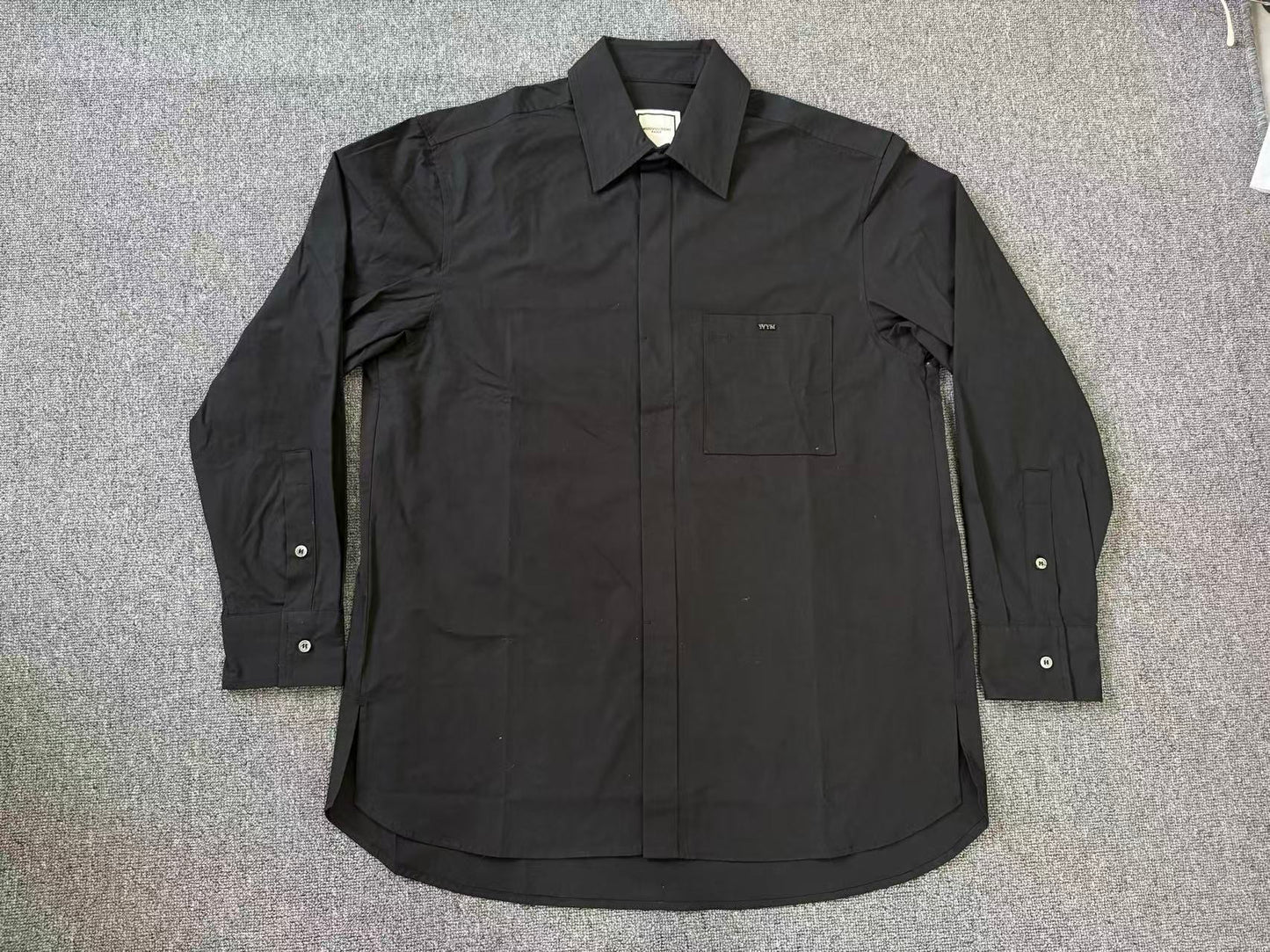 베어 / 우영미 셔츠 , WOO-530125년블랙다크단추심플블라우스