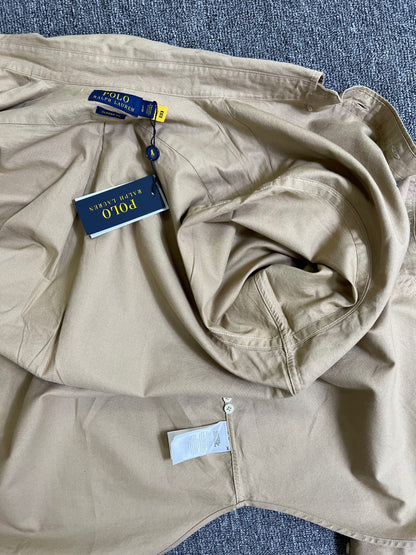 탑폴로 / 폴로 셔츠 , 클래식한 핏 카키색 옥스퍼드 셔츠