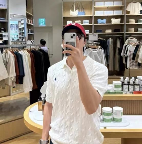 탑폴로 / 폴로 꼬베기 니트 카라티 , 니트 스웨터 반팔