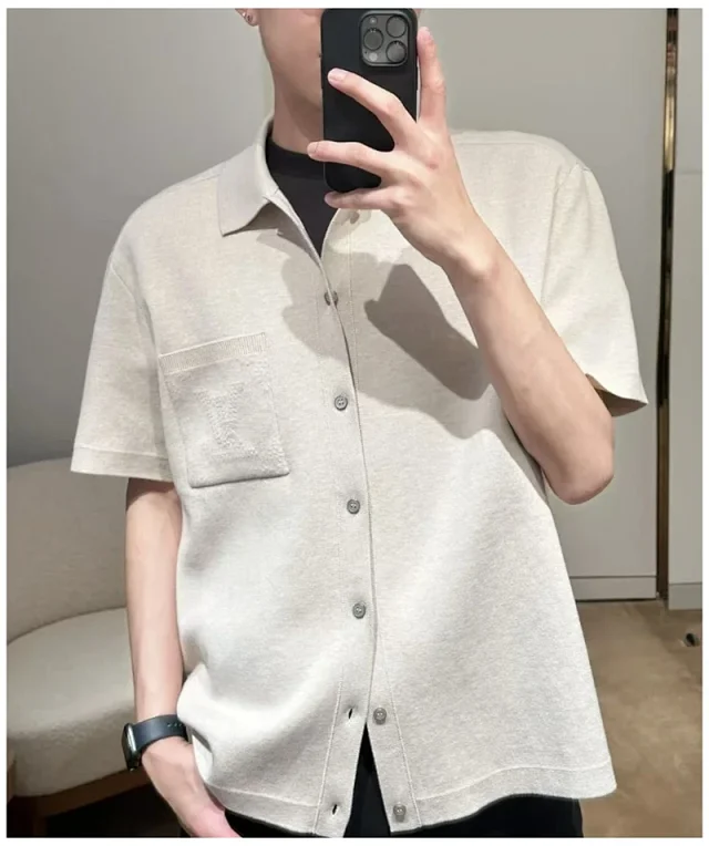 타일공장 / 루이비통 남성 니트 반팔 셔츠