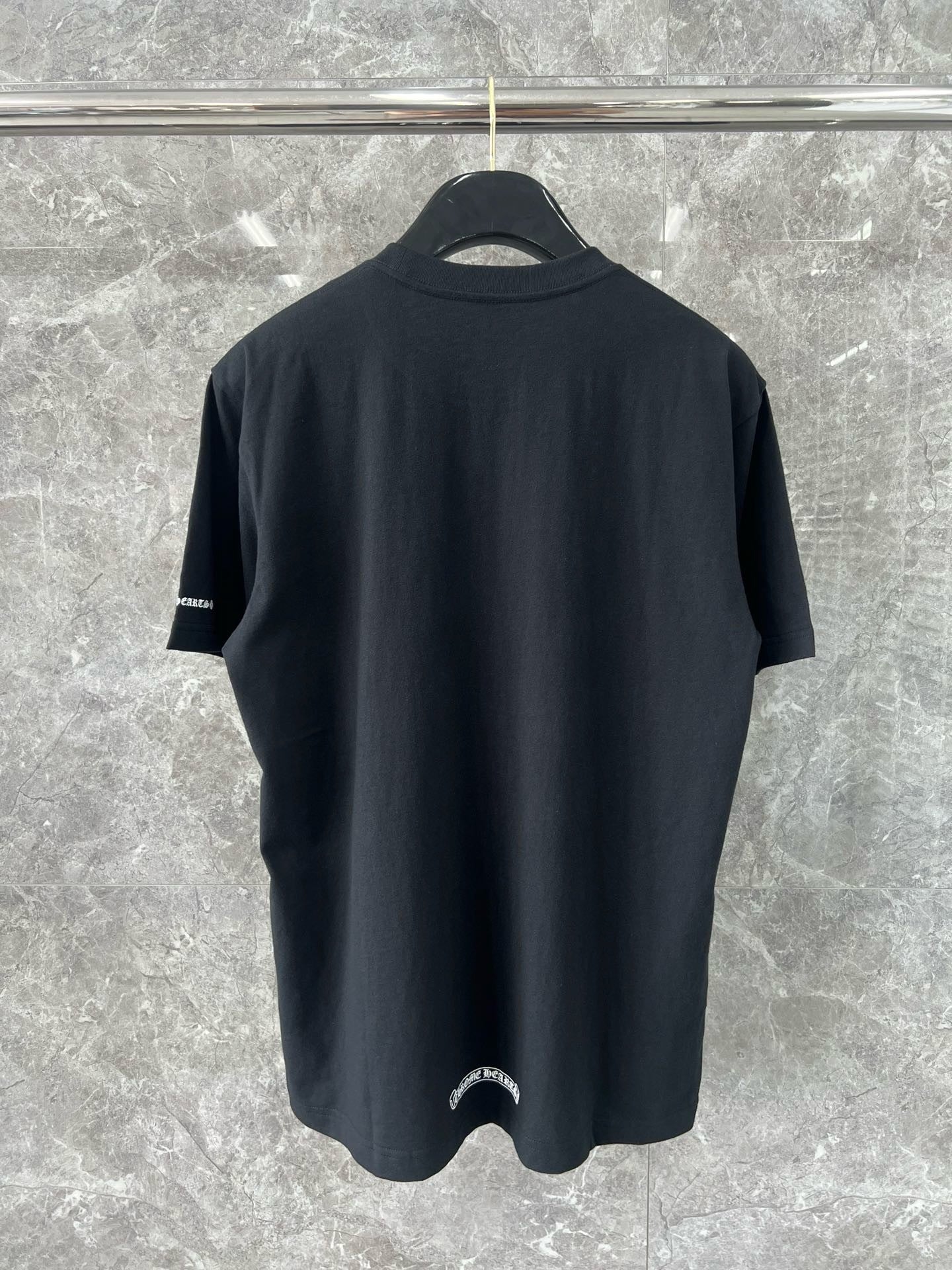 대리석 / 크롬하츠 넥로고 워싱 반팔 티셔츠