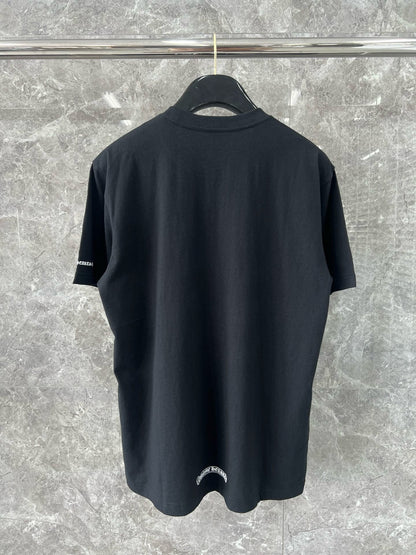 대리석 / 크롬하츠 넥로고 워싱 반팔 티셔츠