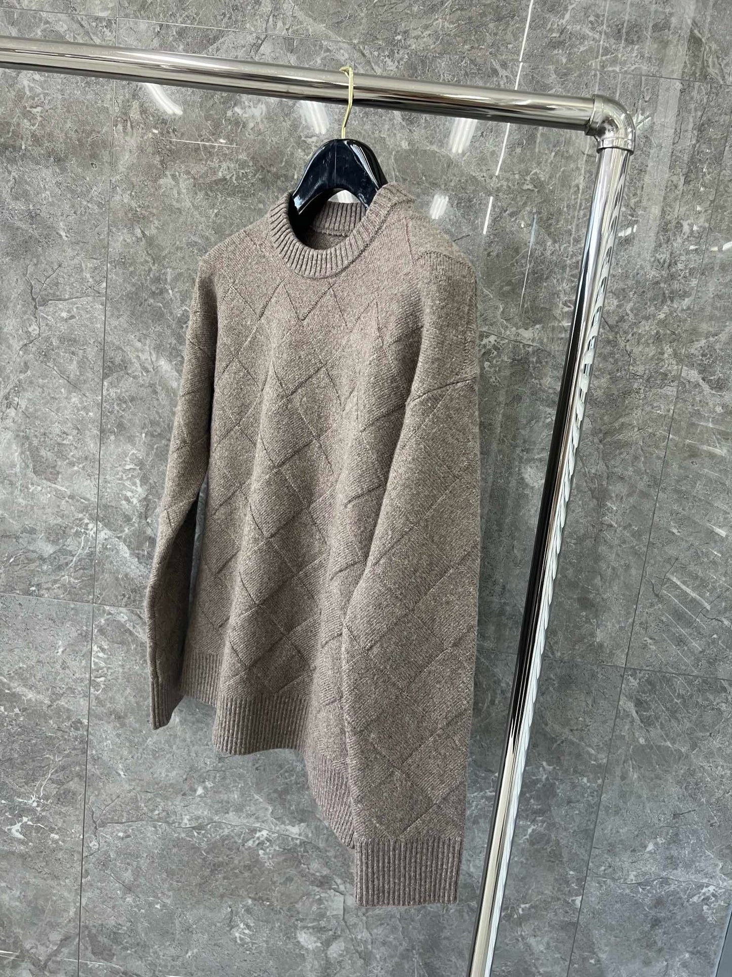 대리석 / 보테가베네타 입체짜임 체크 니트