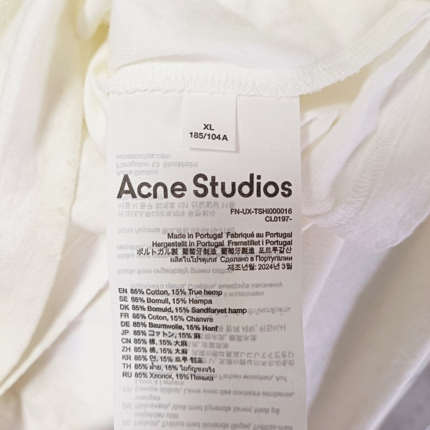 탑아크네 / 아크네스튜디오 letter printed long sleeve T-shirt