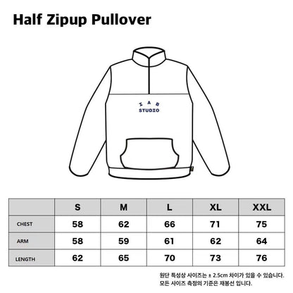 탑아이앱 / 아이앱 하프 집업 블랙 화이트