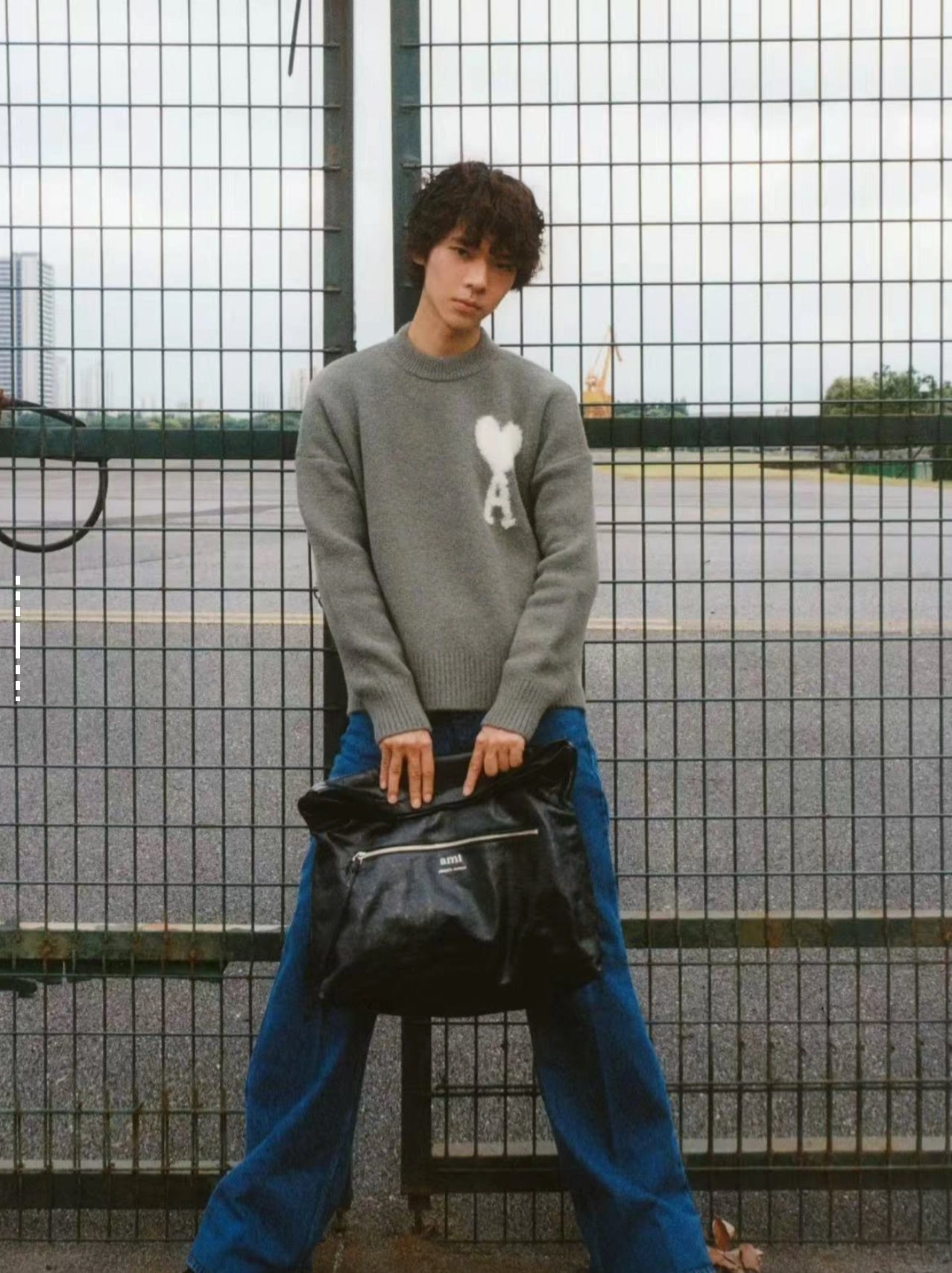 탑아미 / 아미 라운드 알파카 니트스웨터