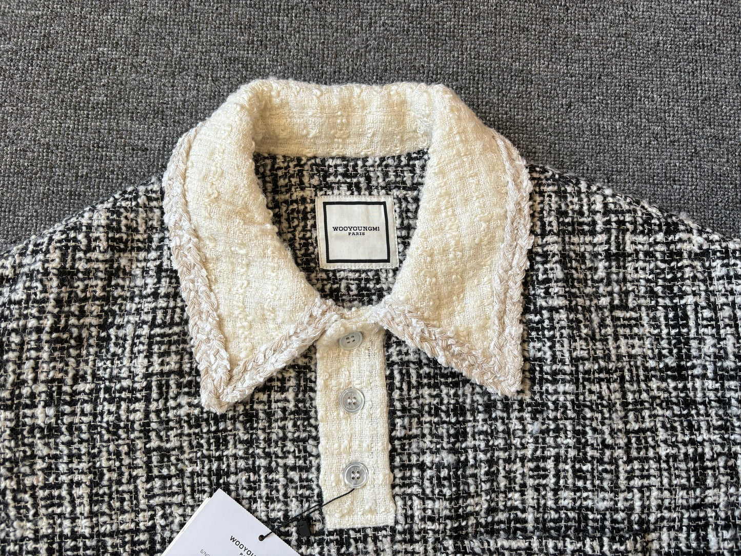 베어 / 우영미 짜임 폴로 셔츠  , WOO-5292 25년 폴로레이스향