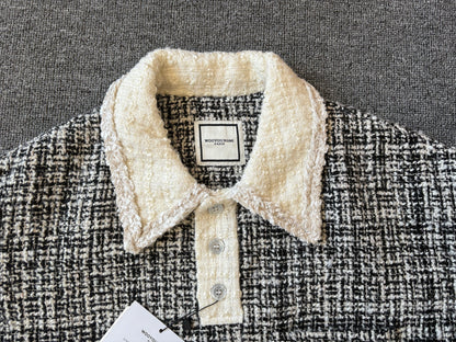 베어 / 우영미 짜임 폴로 셔츠  , WOO-5292 25년 폴로레이스향