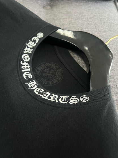 대리석 / 크롬하츠 넥로고 워싱 반팔 티셔츠