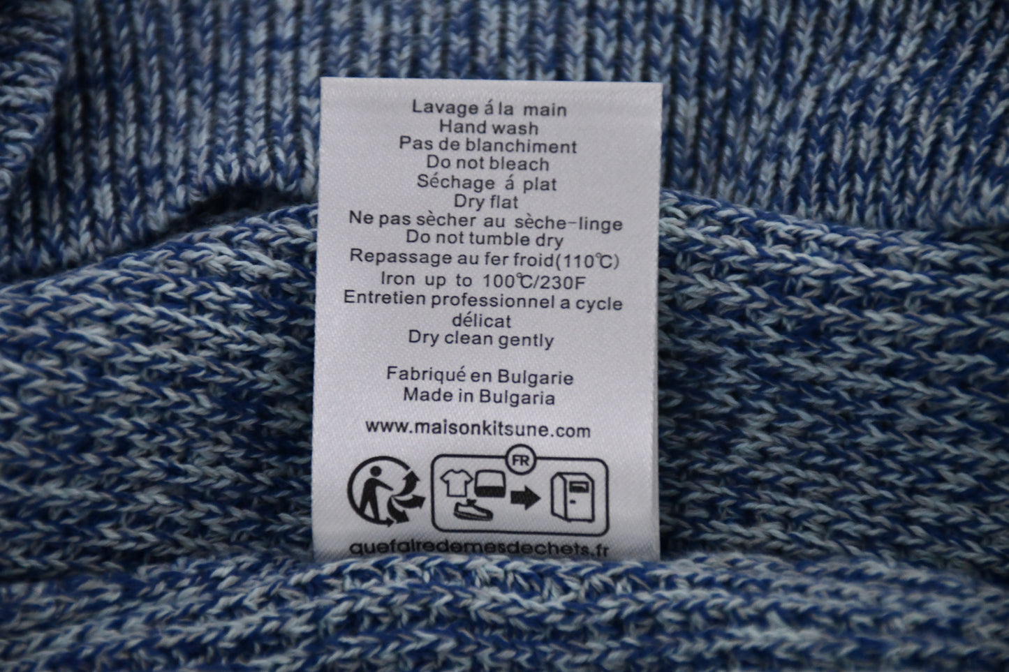 탑키츠네 / 메종키츠네 남녀 공용 라운드 니트 풀오버 니트